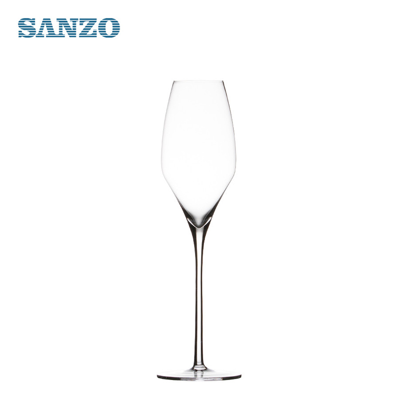 SANZO Markowy szampański szklany cylinder Szampanowe flety Szklany czysty szampański flet