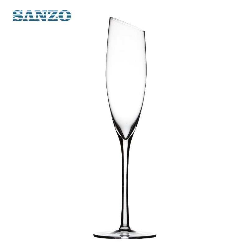 SANZO Bohemian Champagne Glass Dostosowane ręcznie szklany kubek szampana Promocyjny gorący sprzedający się kolorowy szampan