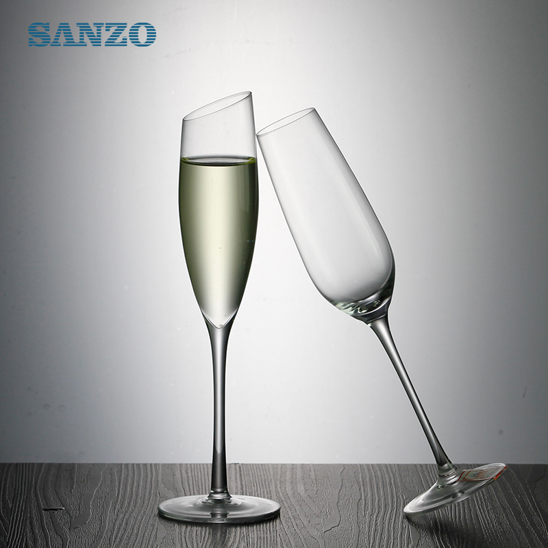 SANZO Bohemian Champagne Glass Dostosowane ręcznie szklany kubek szampana Promocyjny gorący sprzedający się kolorowy szampan