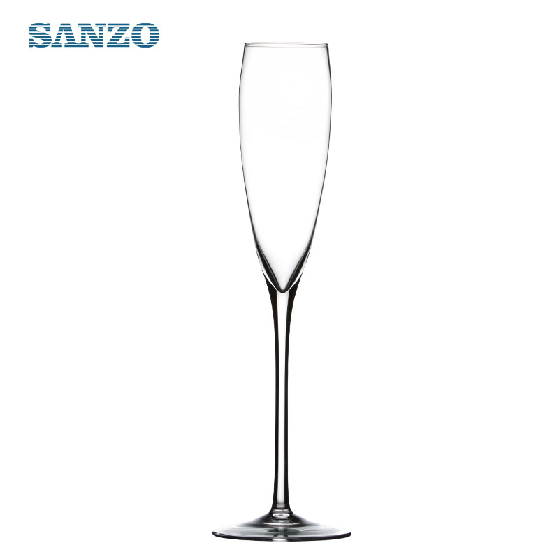SANZO Szklany szampan z dmuchanego szkła Dostosowane ręcznie wykonane szampańskie szklane plastikowe kieliszki do szampana