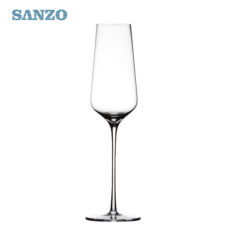 SANZO Czarny kieliszek do szampana Dostosowany szampański flet Różowy cylindryczny kieliszek do szampana