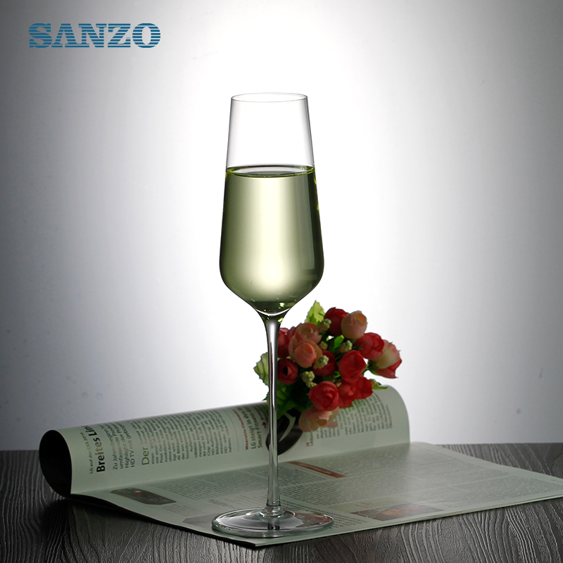 SANZO Czarny kieliszek do szampana Dostosowany szampański flet Różowy cylindryczny kieliszek do szampana