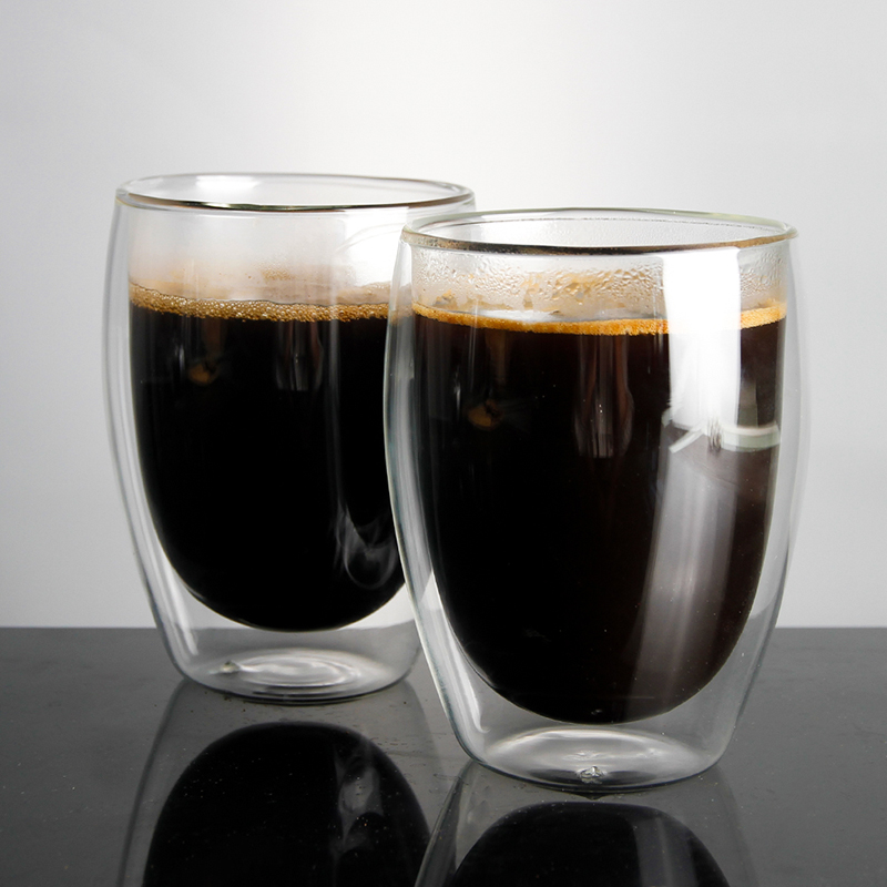 Niestandardowy arabski podwójny zestaw szklanych filiżanek do kawy dla rodziny