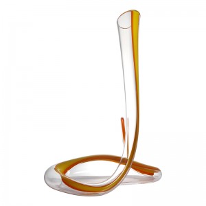 Dekanter z czerwonego wina Magic Flake Glass Flagon 1200 ml \/ 40 uncji Gładkie krążki