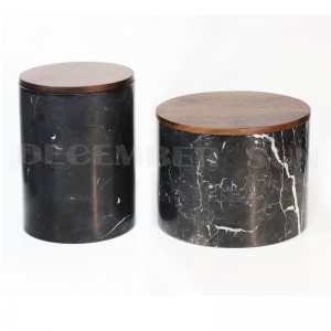 Zestaw kanistrów z czarnego marmuru