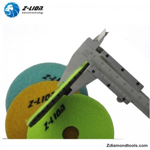 ZL-123CM 4-calowe podkładki z żywicy do polerowania betonu z metalowym wypełnieniem