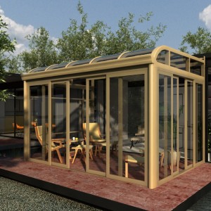 WITOP wolnostojący, przenośny, prefabrykowany dom do opalania ze szkła aluminiowego