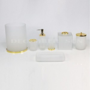 Jasny efekt Frost Szklane zestawy akcesoriów łazienkowych