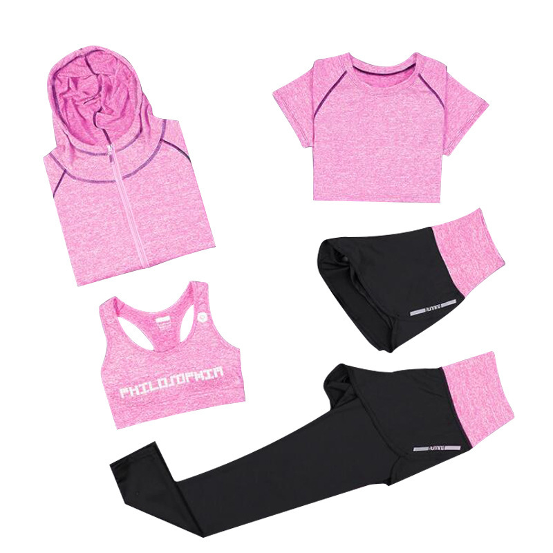 FDMF001 - damskie 5szt. Kombinezony sportowe Fitness Joga Bieganie Dresy sportowe