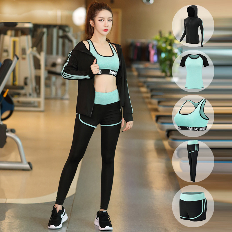 FDMF003 - damskie 5szt. Kombinezony sportowe Fitness Joga Bieganie w dresach sportowych