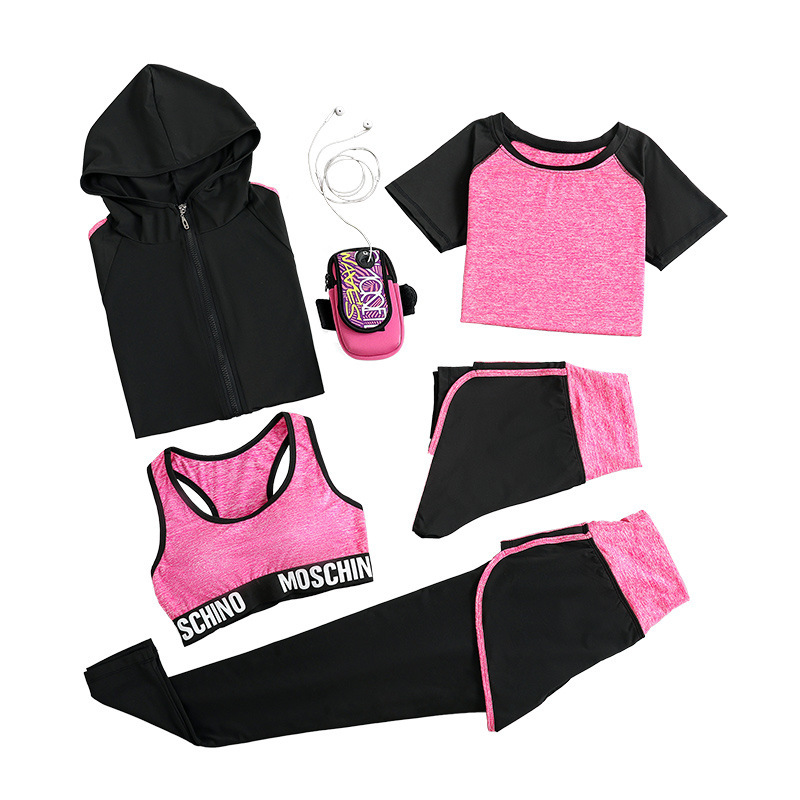 FDMF003 - damskie 5szt. Kombinezony sportowe Fitness Joga Bieganie w dresach sportowych