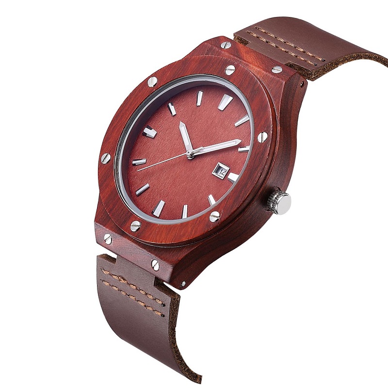 Zegarek na rękę z drewna i najlepszy skórzany zegarek na rękę z parami walentynkowymi