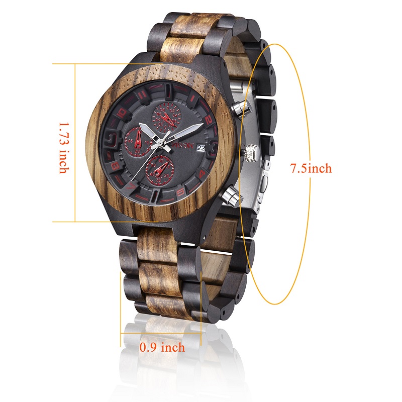 Nowe produkty Indywidualne logo Zegarek na rękę dla mężczyzn Drewniany zegarek drewniany