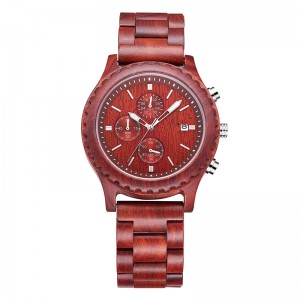 Drewniany zegarek na męską pamiątkę Unikalny zegarek kwarcowy