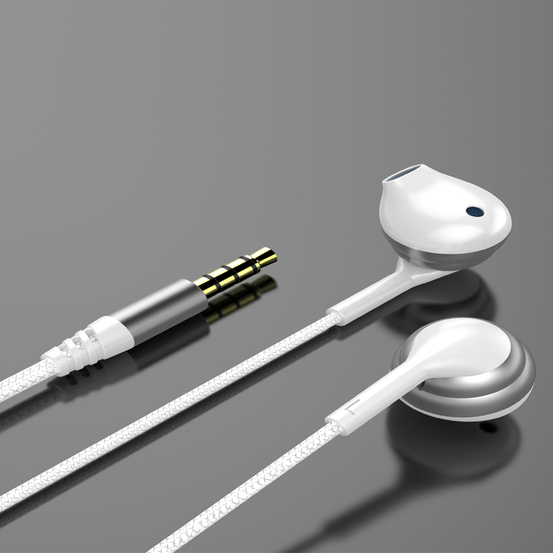 Wygodne noszenie metalowych przewodowych słuchawek dousznych z połową słuchawki dousznej