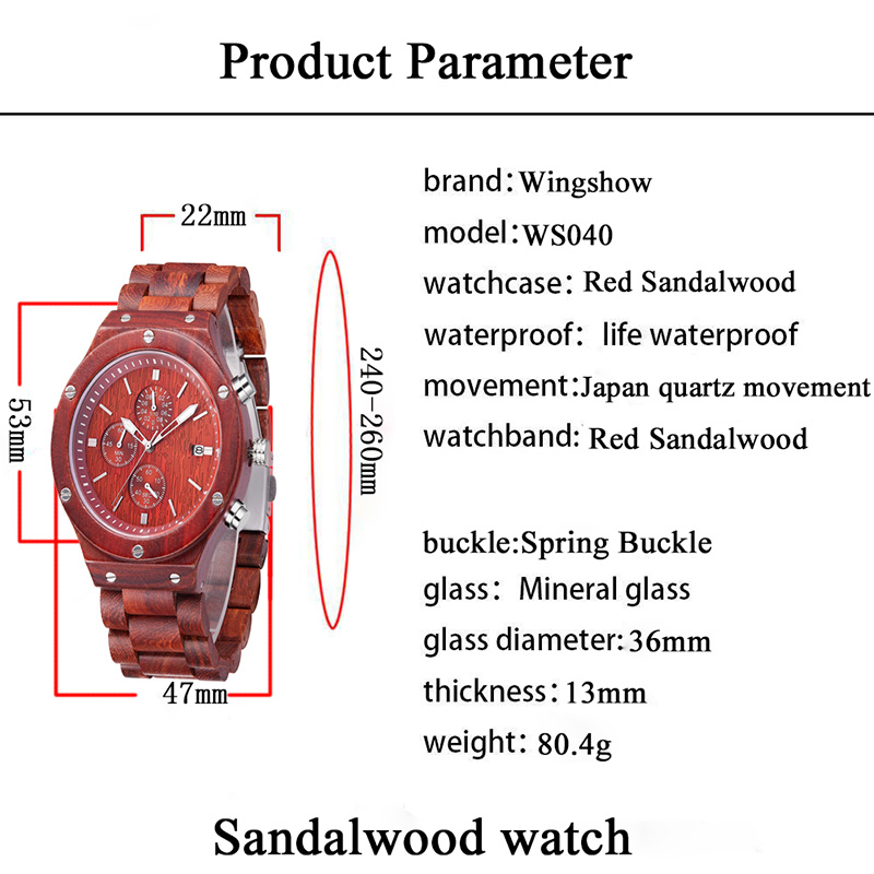 Luksusowy zegarek na rękę Przyjazny dla środowiska naturalnego drewna