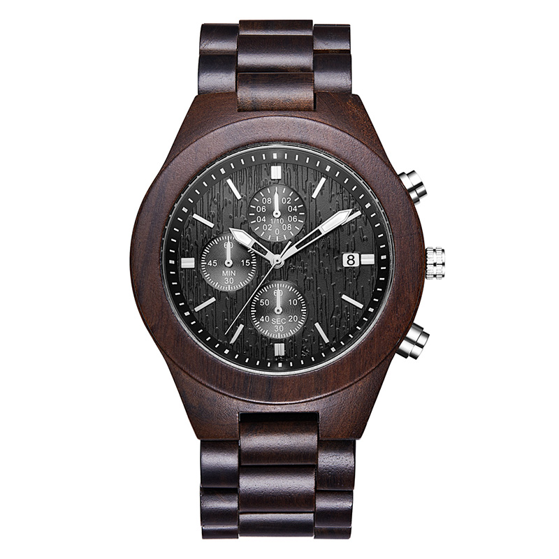 Spersonalizowany spersonalizowany drewniany zegarek z grawerem dwustronnym ze zdjęciem lub wiadomością dla spersonalizowanego prezentu