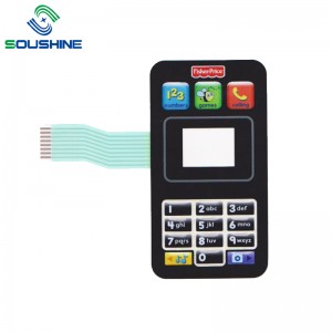 Wysokiej jakości 6 tłoczona klawiatura membranowa OEM ze złączem