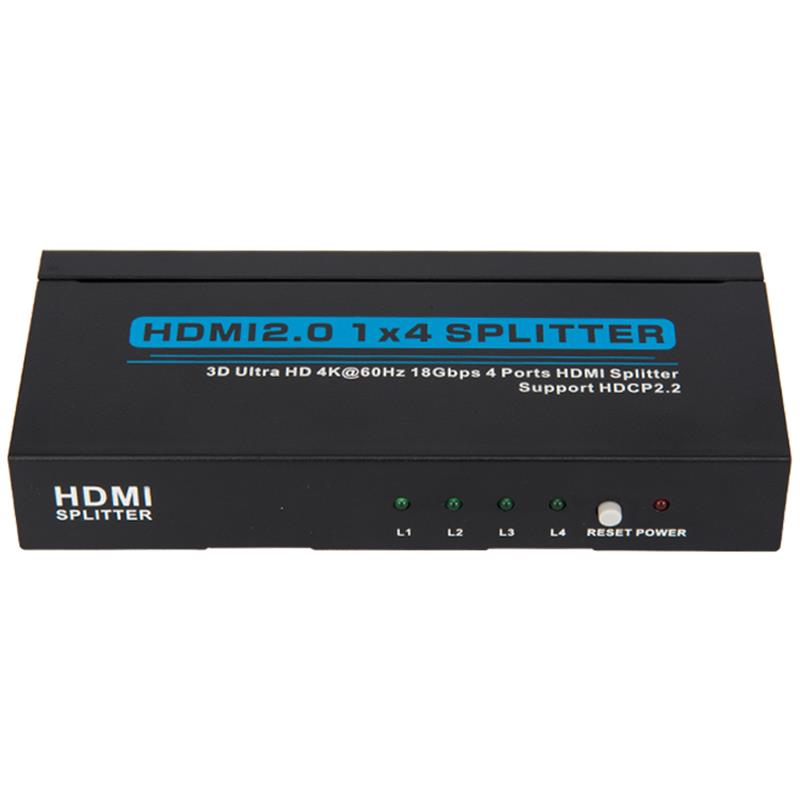 Obsługa rozdzielacza HDMI 2.0 1x4 V2.0 3D Ultra HD 4Kx2K @ 60Hz HDCP2.2