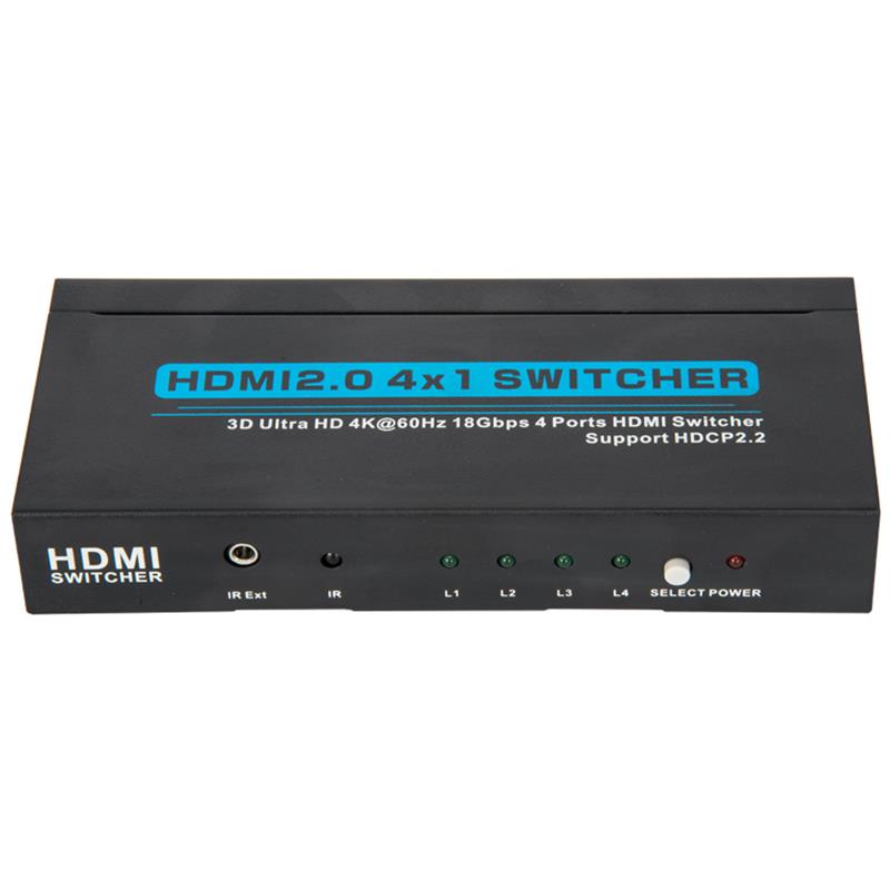 Obsługa przełącznika HDMI 4x1 V2.0 3D Ultra HD 4Kx2K @ 60Hz HDCP2.2