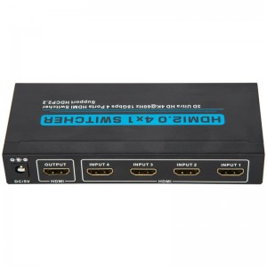 Obsługa przełącznika HDMI 4x1 V2.0 3D Ultra HD 4Kx2K @ 60Hz HDCP2.2