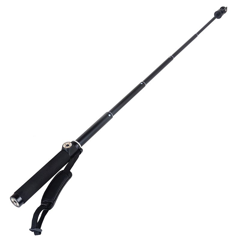 KINGJOY Aluminiowe przedłużenie kamery Selfie Stick H100D-63 z obracaną o 360 stopni metalową głowicą kulową