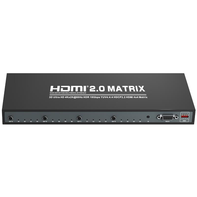 Obsługa matrycy V2.0 HDMI 4x4 Ultra HD 4Kx2K @ 60Hz HDCP2.2 18 Gb / s