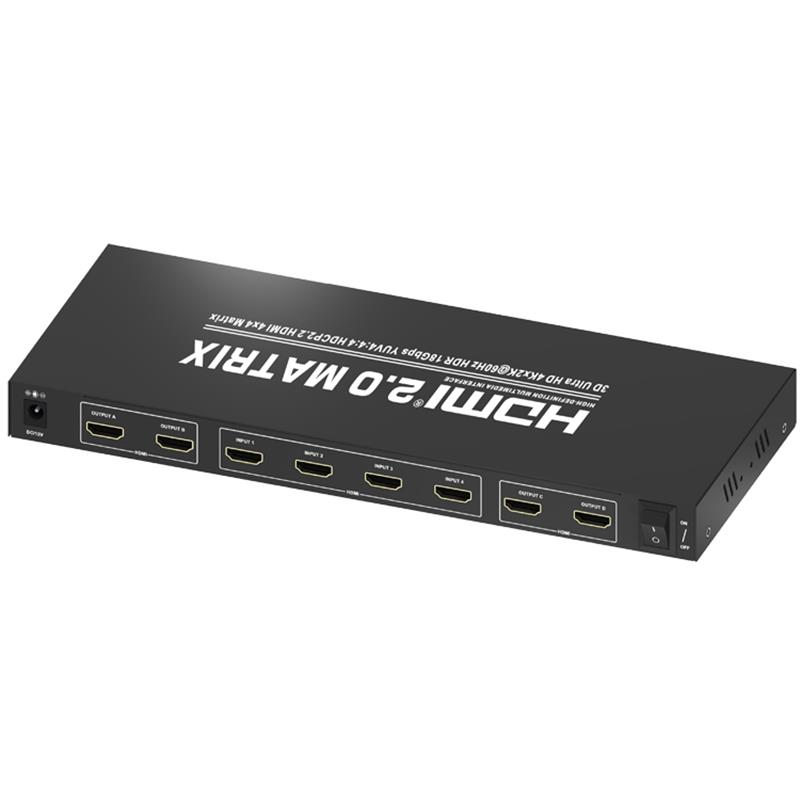 Obsługa matrycy V2.0 HDMI 4x4 Ultra HD 4Kx2K @ 60Hz HDCP2.2 18 Gb / s