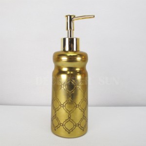 Okrągłe laserowo wycięte mozaiki szklane akcesoria łazienkowe w kolorze złotym