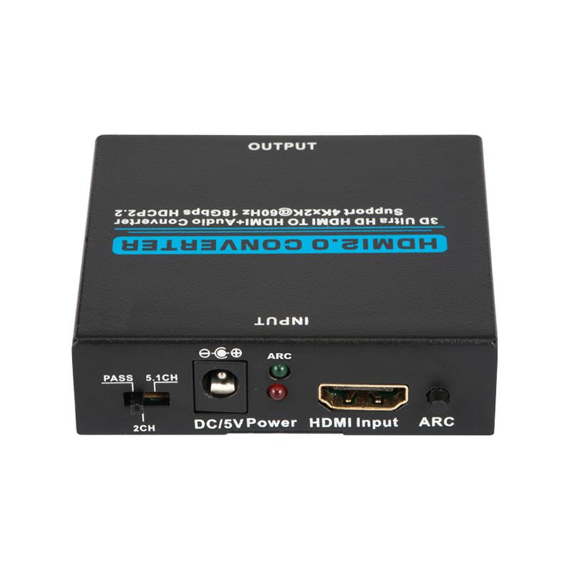 V2.0 HDMI Audio Extractor Konwerter HDMI na HDMI + Audio Obsługa 3D Ultra HD 4Kx2K @ 60Hz HDCP 2.2 18 Gb / s