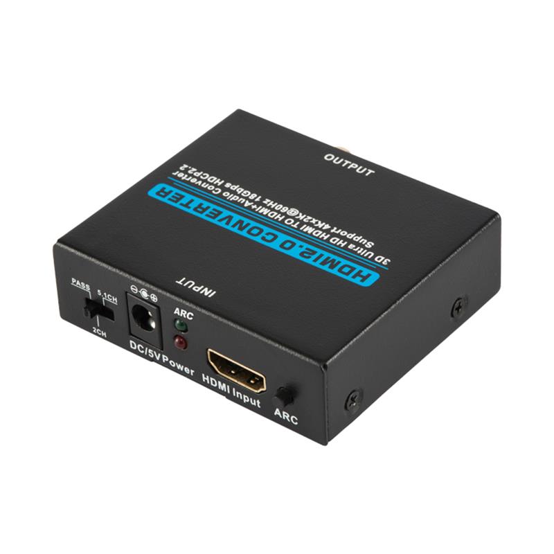 V2.0 HDMI Audio Extractor Konwerter HDMI na HDMI + Audio Obsługa 3D Ultra HD 4Kx2K @ 60Hz HDCP 2.2 18 Gb / s