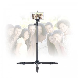 Kingjoy SF056 Składane 5-częściowe zestawy statywów z fotografowaniem pod niskim kątem i kolumną środkową mogą być używane jako monopod