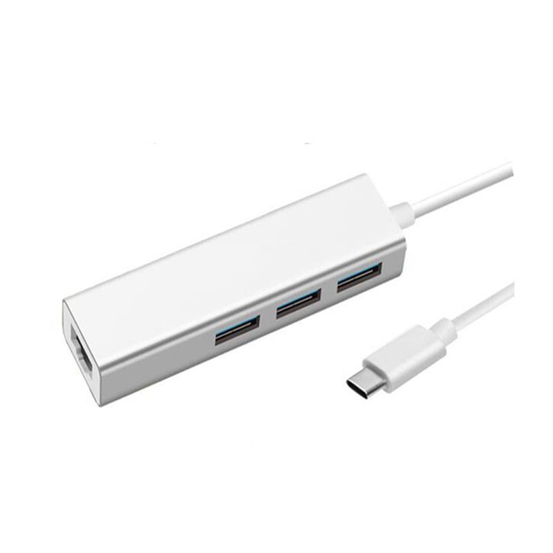 Adapter USB typu C na LAN (1000M) + adapter koncentratora USB 3.0x3