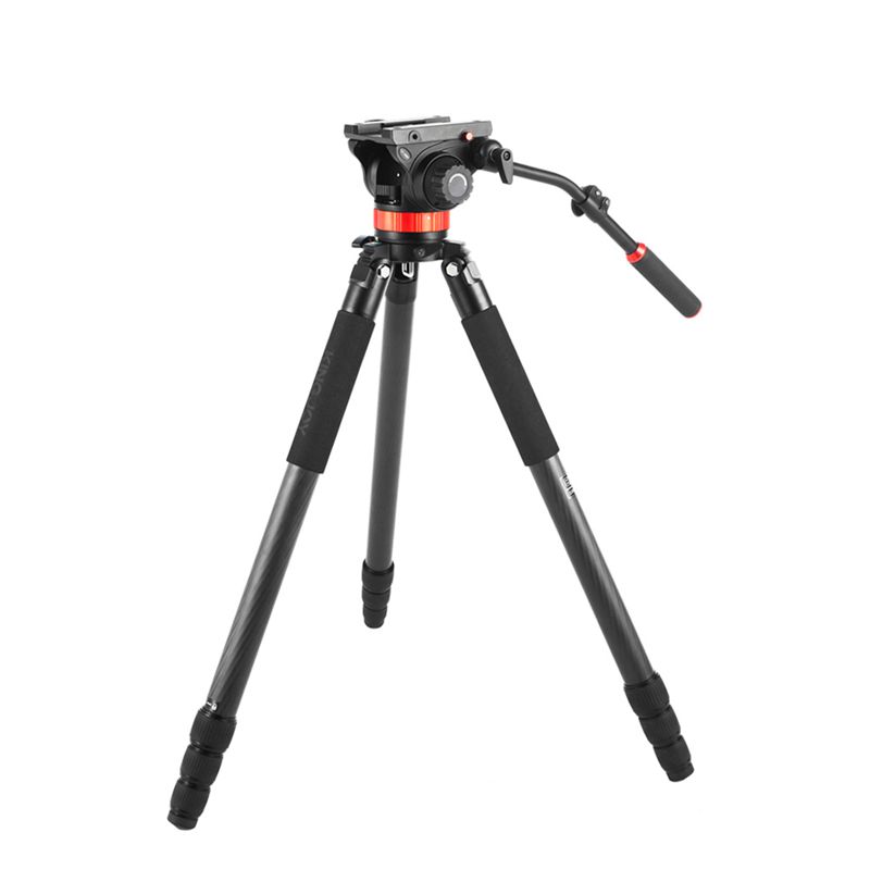 Kingjoy K6208 Heavey Duty karbonowy statyw wideo i zdjęcie