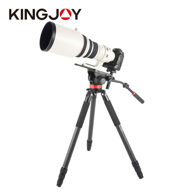 Kingjoy K6208 Heavey Duty karbonowy statyw wideo i zdjęcie
