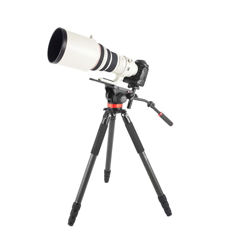 Kingjoy K6208 Heavey Duty karbonowy statyw wideo i zdjęcie