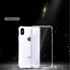 iPhone X \/ iPhone XS TPU + PC przezroczysta i odporna na uderzenia obudowa telefonu komórkowego