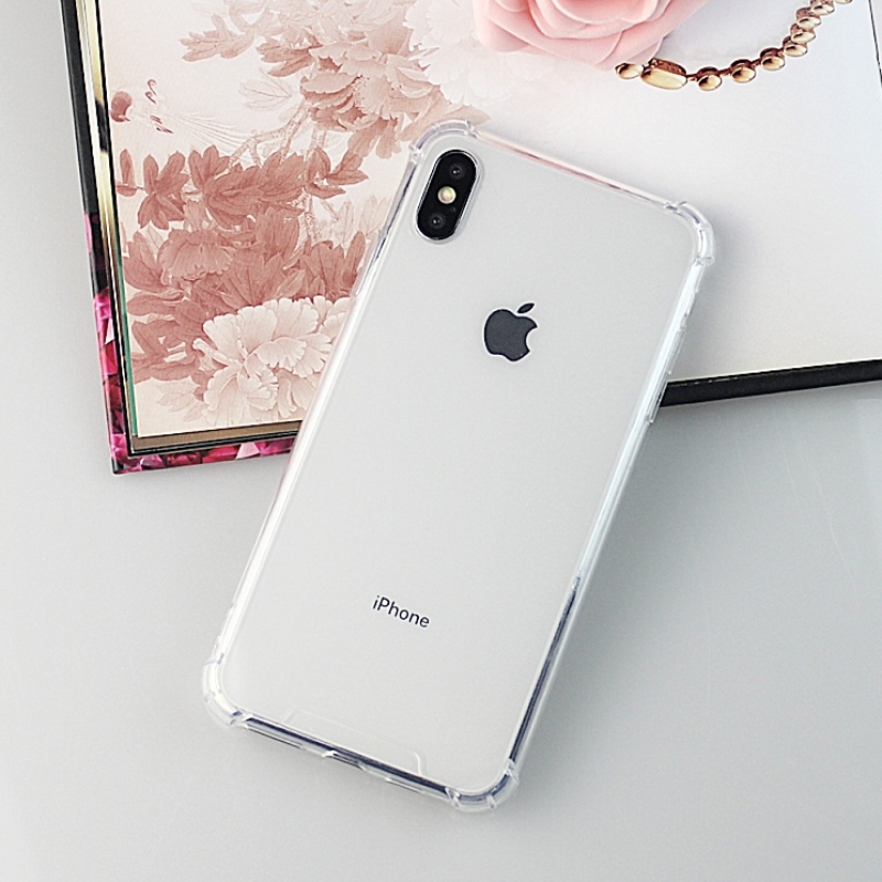 iPhone X / iPhone XS TPU + PC przezroczysta i odporna na uderzenia obudowa telefonu komórkowego