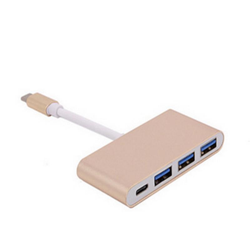 Adapter Hub 4 w 1 USB typu C na USB 3.0x3 + Type C.