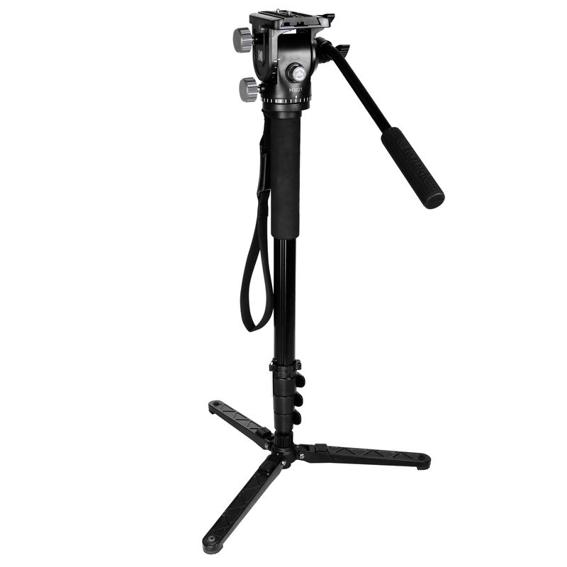 KINGJOY Aparat Monopod Alpenstock, aluminiowy statyw z klapką z blokadą wideo do aparatu z wkręcaną śrubą 1/4 