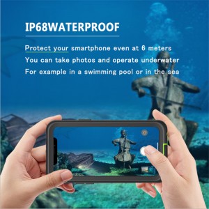 Wodoodporne pudełko wodoodporne akcesoria telefon sucha torba telefon dla iPhone 11 (różowy) przezroczysta tylna obudowa