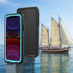 lifepoodporny telefon iphone 11 najlepszy wodoodporny worek dla iphone 11 pływający telefon case (niebieski) z solidnym kolorem tylnej pokrywy