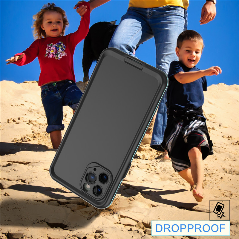 Wodoodporne akcesoria do telefonów komórkowych Wodoodporna torba na zatapialną obudowę telefonu iPhone 11 pro (niebieska) z jednolitą kolorową tylną obudową