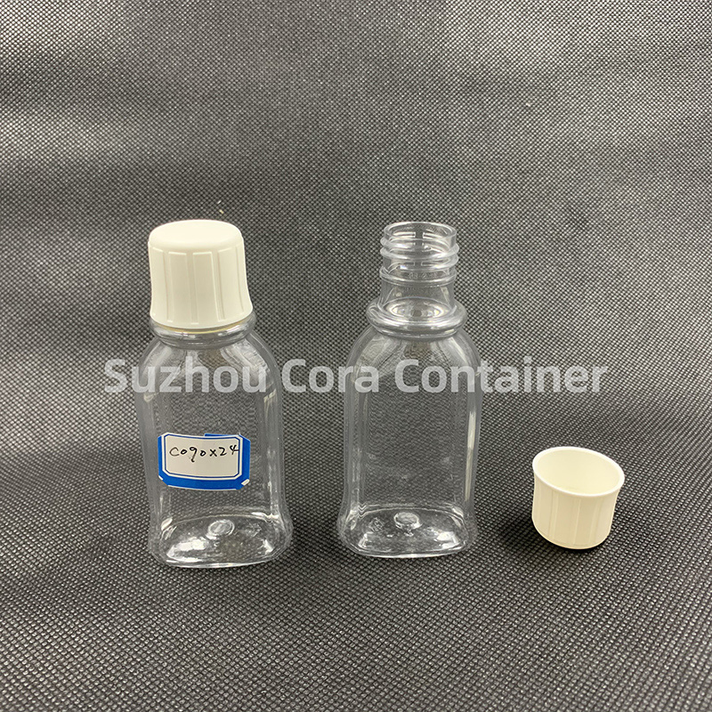 90ml Neck Size 24mm Pet Plastic Cosmetic Bottle z nakrętką
