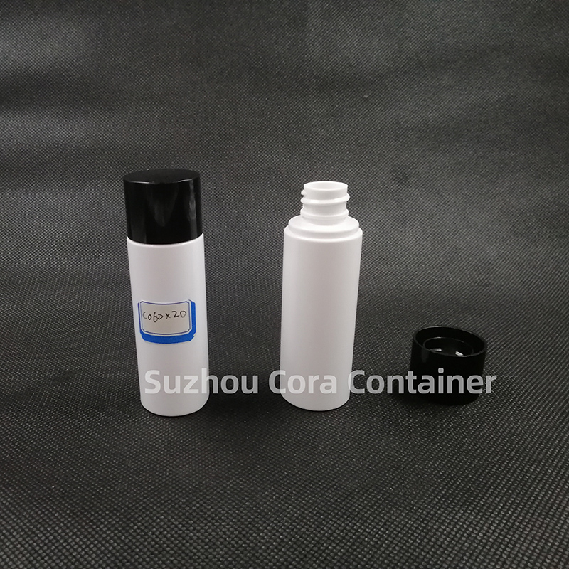 60ml Neck Size 20mm Pet Plastic Cosmetic Bottle with Screwing Cap