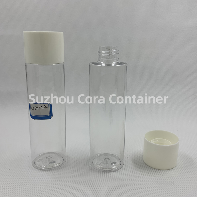 160ml Neck Size 24mm Pet Plastic Cosmetic Bottle with Screwing Cap