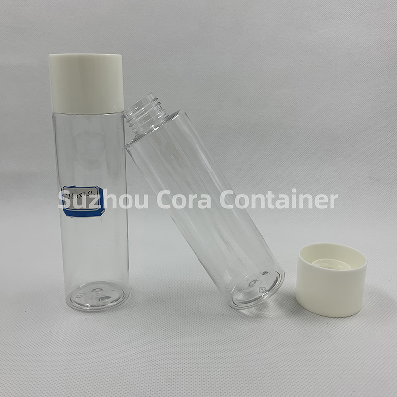 160ml Neck Size 24mm Pet Plastic Cosmetic Bottle with Screwing Cap