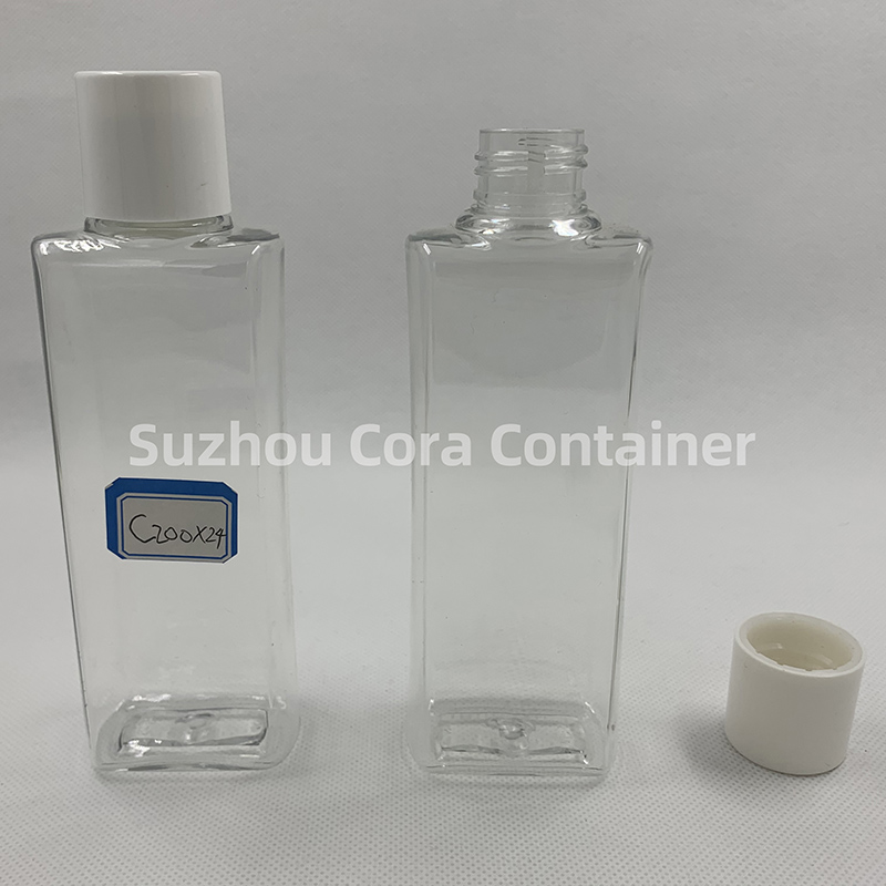 200ml Neck Size 24mm Pet Plastic Cosmetic Bottle z nakrętką