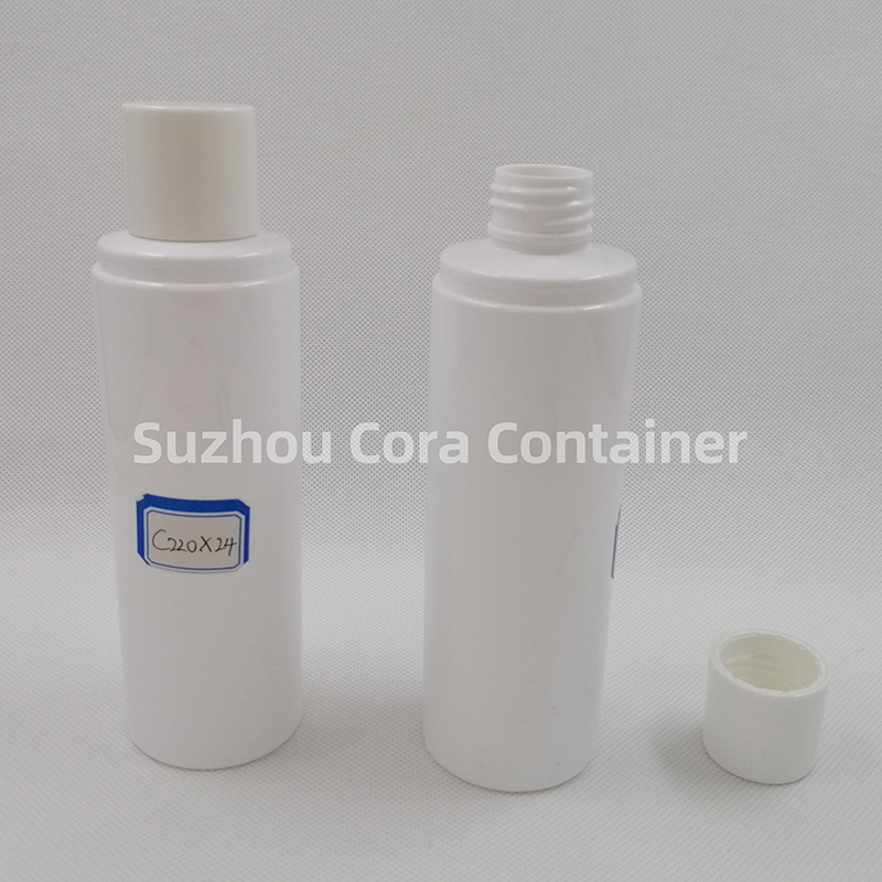 220ml Neck Size 24mm Pet Plastic Cosmetic Bottle with Screwing Cap