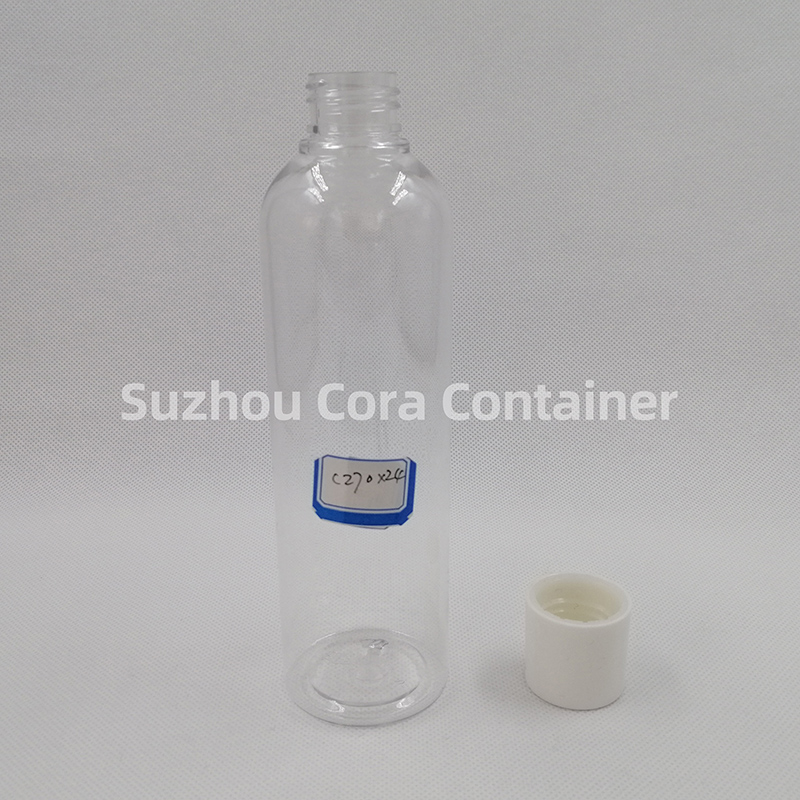 270ml Rozmiar szyi 24mm Pet Plastic Cosmetic Bottle z nakrętką